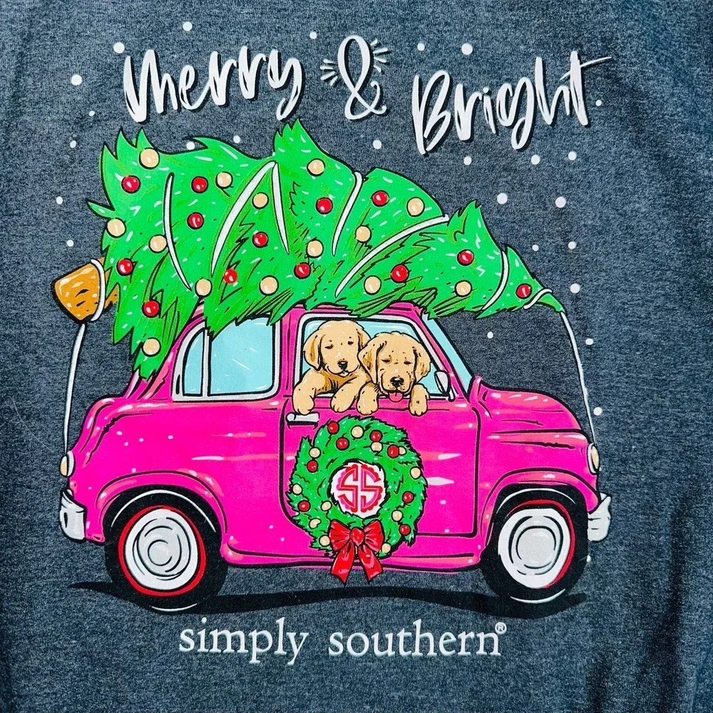 NWOT Women’s Size 2XL Simply Southern Christmas Graphic LS Sweatshirt